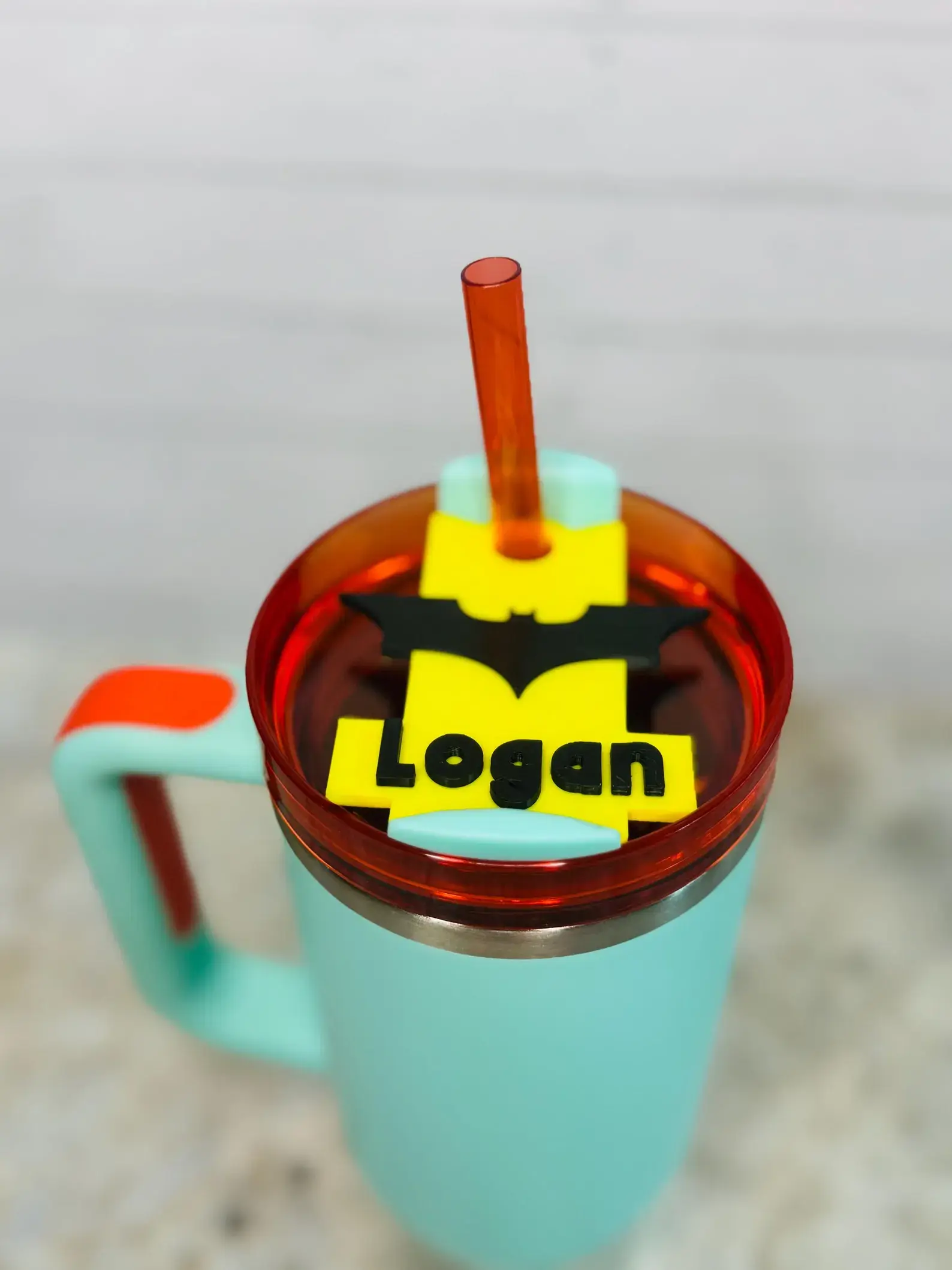 Personalized Custom Bat Hero Superhero Quencher Topper - 30 oz/40 oz Tumbler Lid - Tumbler Topper for Kids Comic Book Quencher Topper for Men - Tumbler Lid