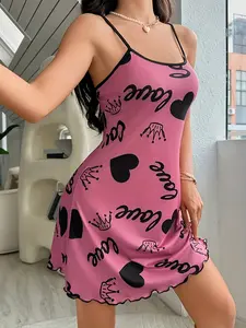 Sexy Sleeveless Nightdress for Women, Sleeveless Cami Nightdress, Elegant Strap Design, Comfortable Ladies Sleepwear, Perfect for Home Wear