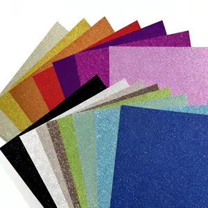 Glitter Cardstock Paper for Cricut, 15 Sheets 15 Colors, Premium Glitter Paper for Crafts, A4 Glitter Card Stock for DIY Projects