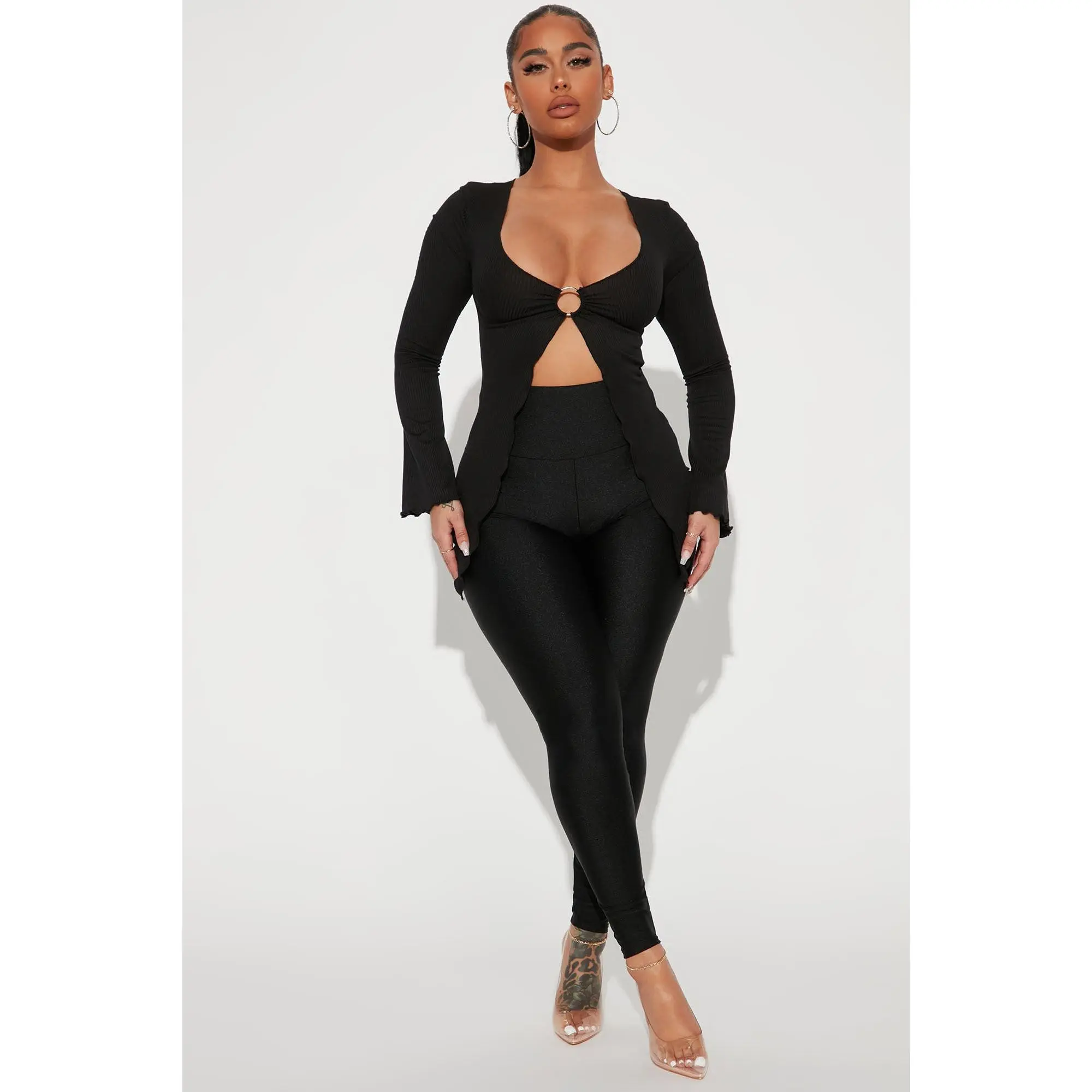 Brianne High Rise Leggings - Black Brianne High Rise Leggings - Black