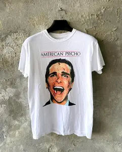 Vintage 00s American Psycho Graphic Movies T-shirt, Trendy Men’s Classic Tee, GILDAN Shirt, Gift Fan, Gift Idea, For Man, For Woman