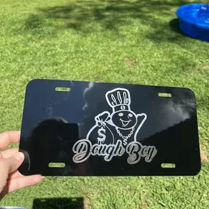 Dough Boy License Plate - 12" x 6" Aluminum Plate with 4 Holes for Installation, truck accessories, Car tags, front license plate for trucks, custom license plate