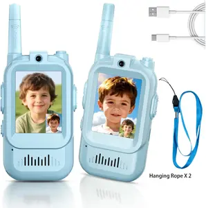 The Newest Children Video Intercom 2inch IPS Screen 150-300m Range with Hanging Rope X2 and USB Cable