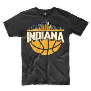 Indiana Pacers Basketball Skyline Men's T-Shirt