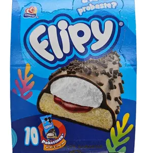 FLIPY - Cookie With Marshmallow And Chocolate Flavored Coating / 10 pieces /