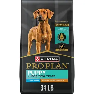 Purina Pro Plan Large Breed Dry Puppy Food, Chicken and Rice Formula - 34 lb. Bag