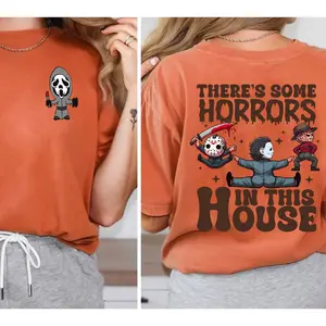 There's Some Horror In This House Shirt, Hallowen Shirt, Cute Fall Shirt, Spooky Season