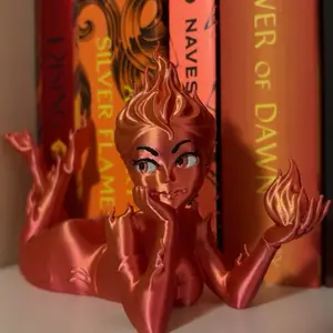 Lehabah- Fire Sprite- 3D Printed- Bookshelf Decor- Crescent City Bookish Fantasy- Guardian of Books
