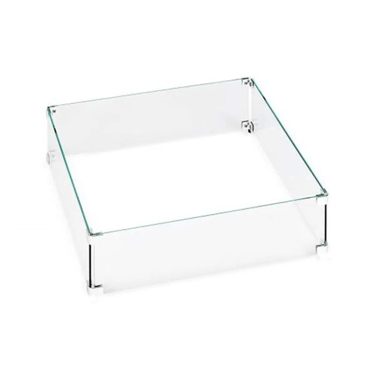 AZ Patio Heaters AWS-SQ22 22 x 22 in. Square Glass Wind Screen, Clear