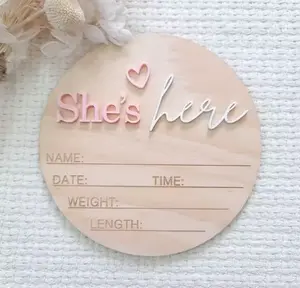 Wooden Birth Announcement Sign - Nursery Home Decor, Thoughtful Gift for New Parents, Signs