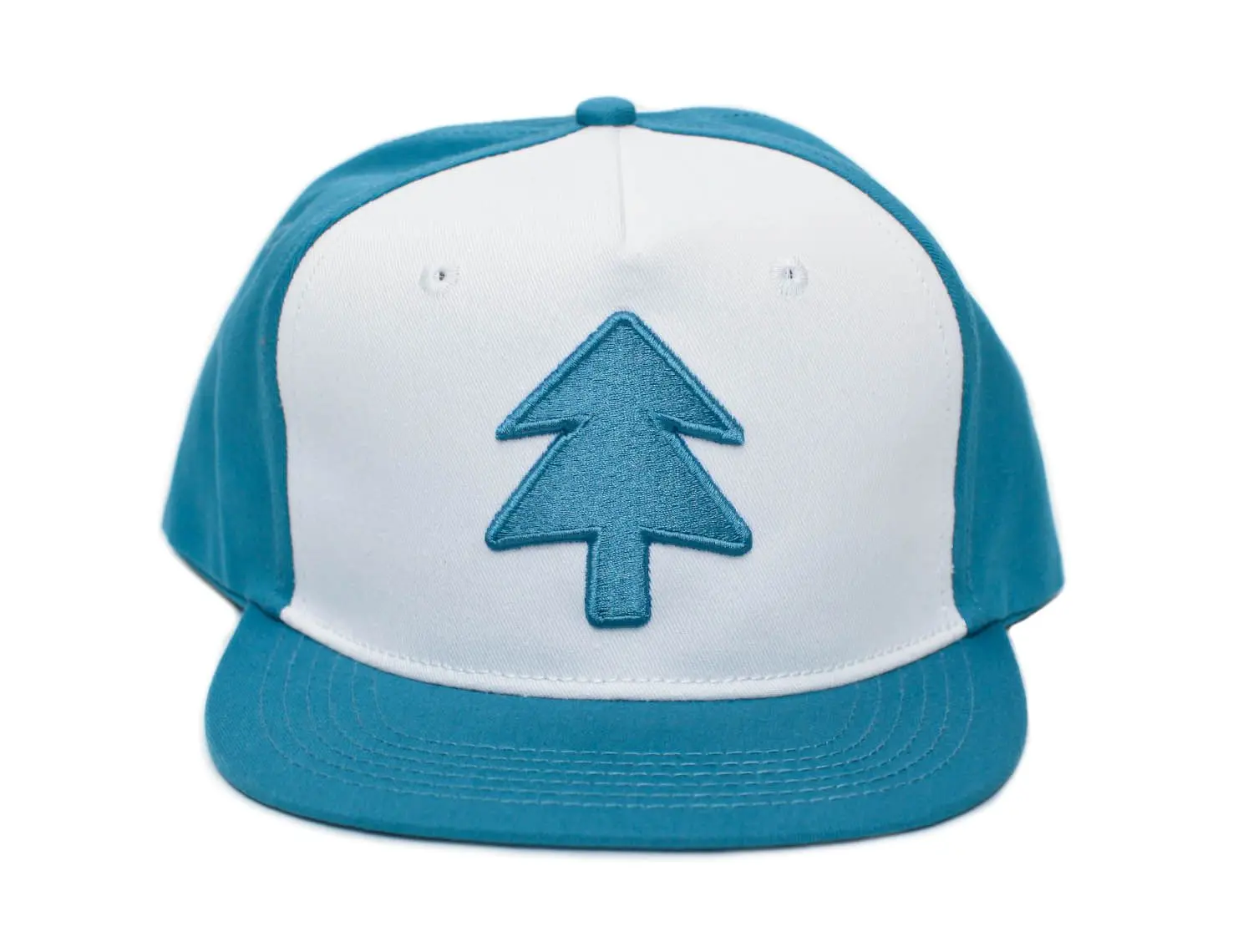 Dipper Aqua Blue Pine Hat Embroidered Adult Flat Baseball Cap