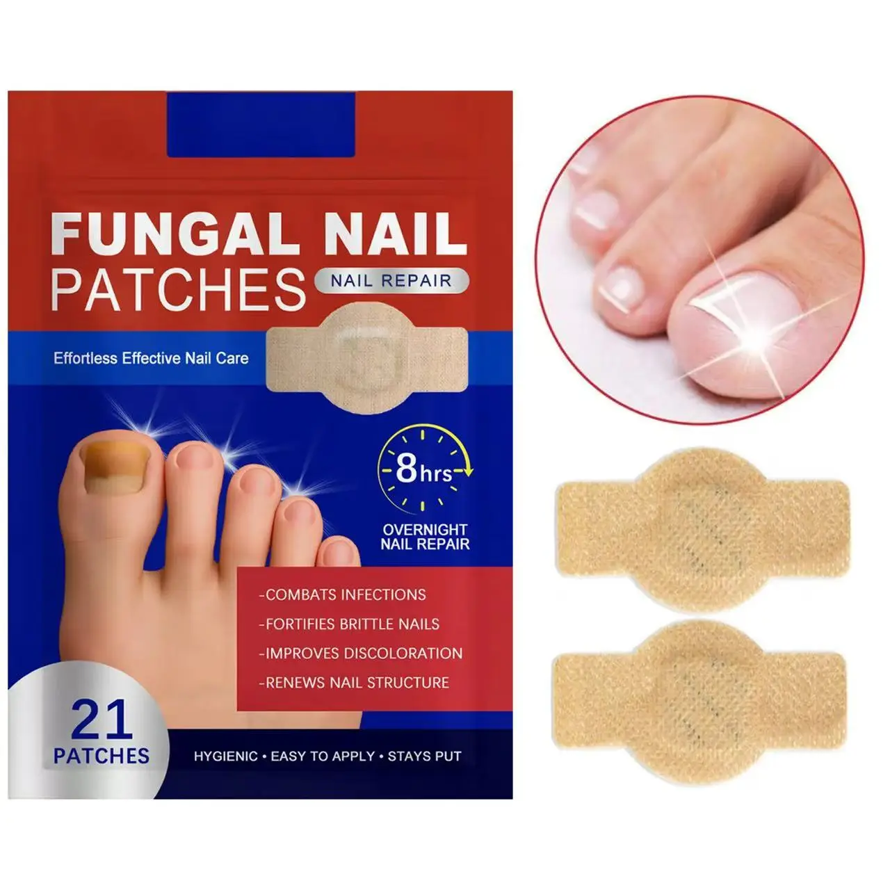 8-Hour Overnight Nail Renew Patches, Combat Nail Infection & Restore Healthy Clear Toenails