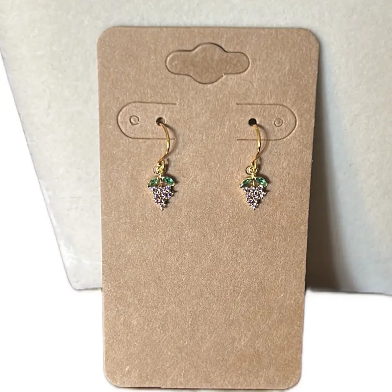 Tiny Bunch of Grapes Earrings-Sweet Grapes with a touch of sparkle-Hypoallergenic and Nickel Free~Jewelry For You By Beck