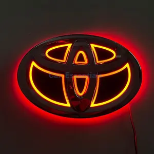 Toyota 5D LED Emblem Light - Plug-and-Play Illuminated Badge with Red, White & Blue Options for Corolla, Camry, Land Cruiser & Alphard
