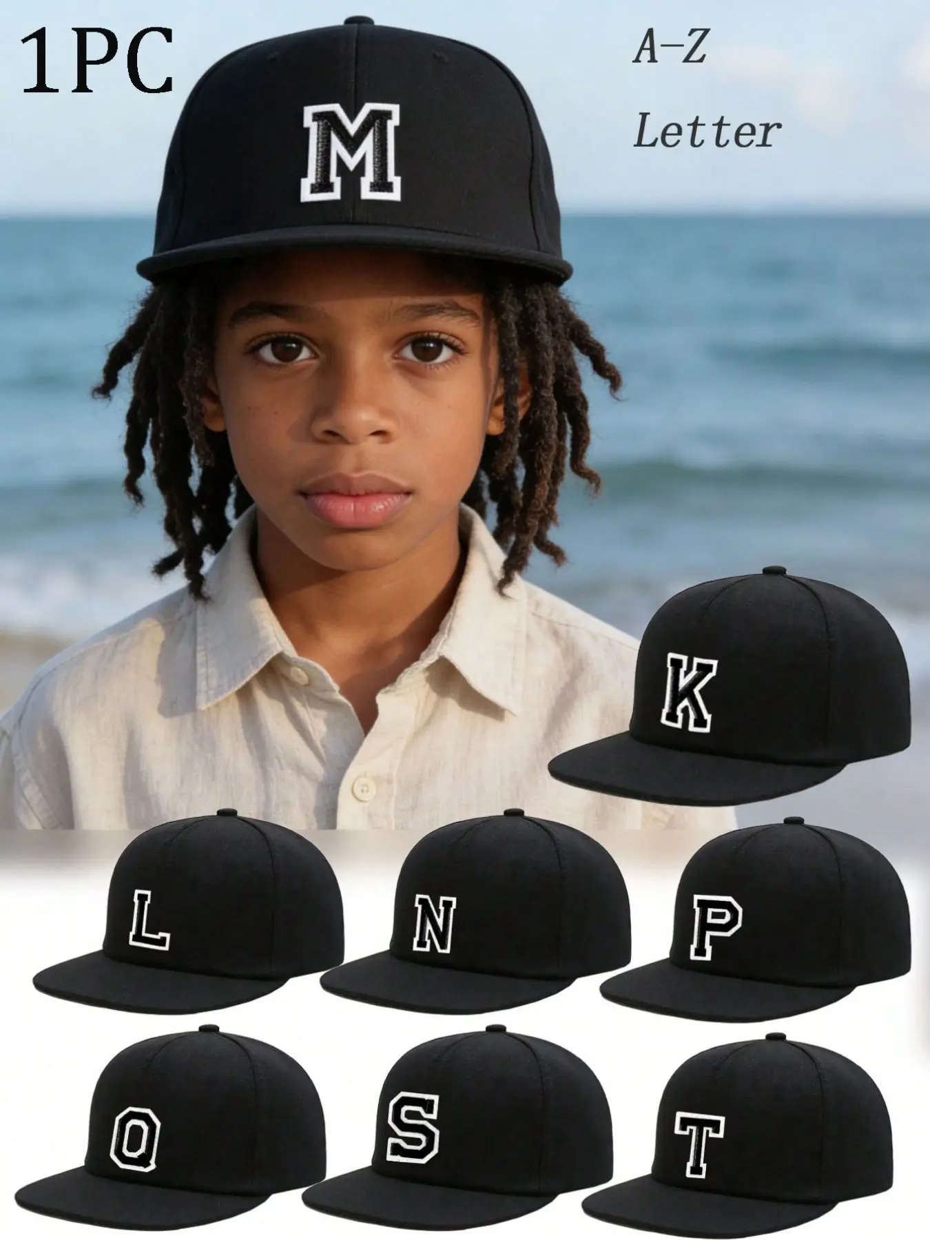 1PC A-Z Letter Street Hip-Hop Baseball Cap Adjustable, Caps with Designs, Fashionable Trendy Hat, Sports Outdoor Hats, Unisex Youth Outdoor Wear, Casual Style for All Seasons