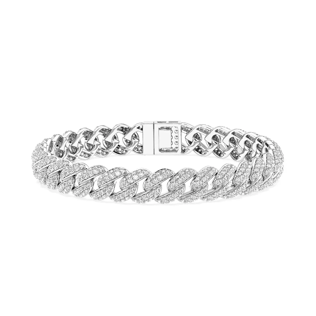 Cuban Iced Out Bracelet 6.5 Inches Moissanite - Elegant Accessory with Glamorous Appearance and Versatile Wear