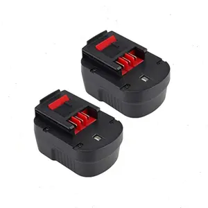 Replacement for Black & Decker 12V Battery & Charger 2-Pack | 3600mAh Ni-Mh, Compatible with FS120BX, SS12, HPD12K-2 Power Tools