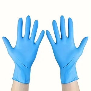 100pcs Blue Nitrile Gloves, Disposable Household Cleaning Gloves, Ideal for Cleaning, Manicure, Haircutting, Painting, Kitchen Bathroom, Multi Purpose Glove