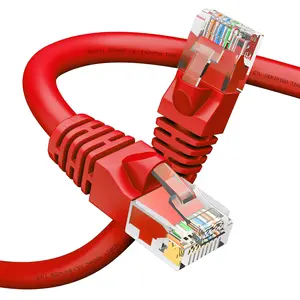 Cat6 Ethernet Patch Cable - Snagless RJ45, Stranded, 550Mhz, UTP, Pure Bare Copper Wire, 24AWG  - Red