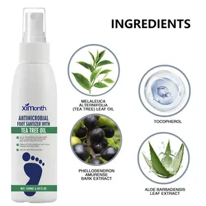 ea Tree Oil Foot & Nail Sanitizer  – 100ml Natural Antibacterial Mist with Oregano for Daily Foot Hygiene, Itch & Odor Relief – Gentle, Travel-Friendly  for Clean, Healthy Feet & Nails