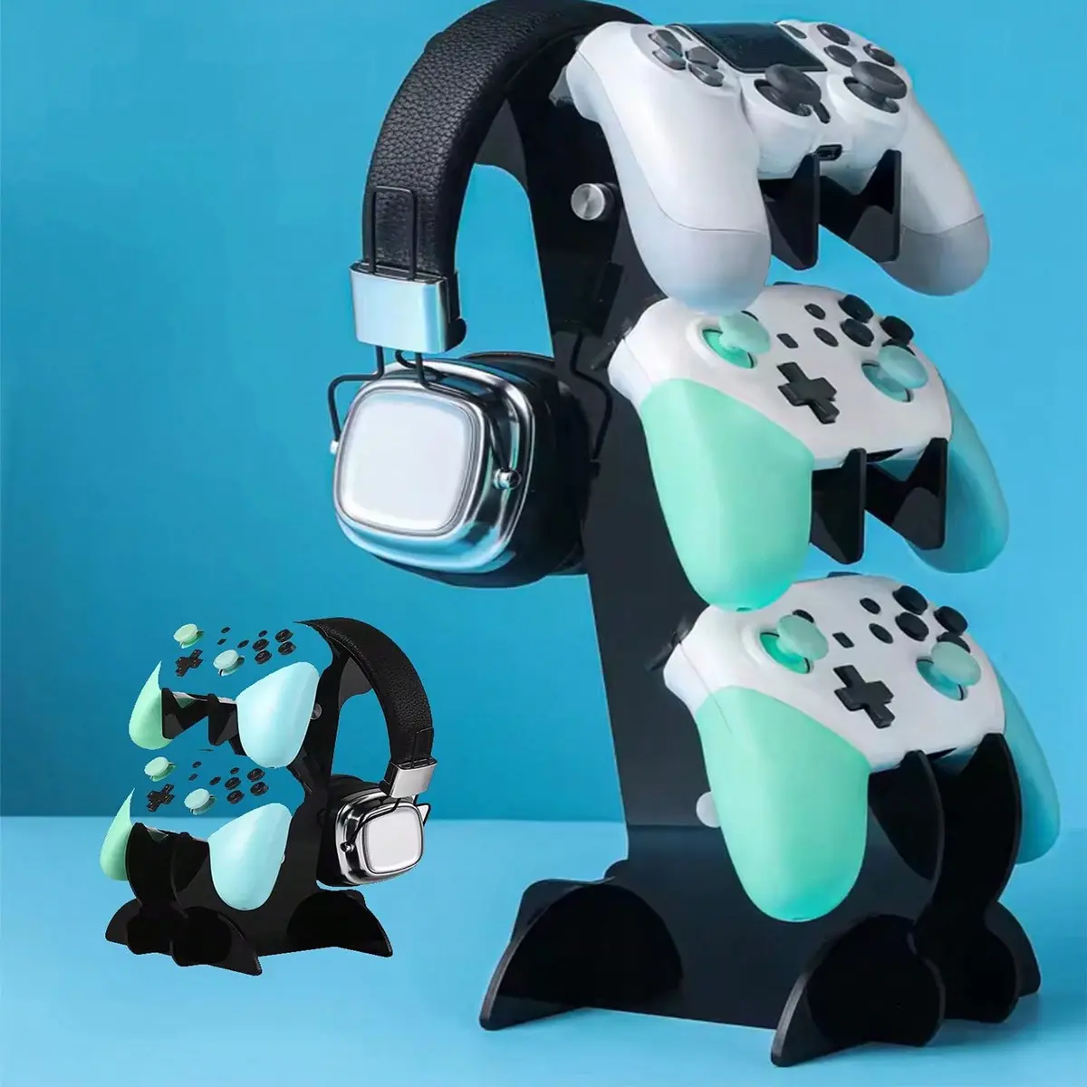 Universal Acrylic Stand for Ps5/ps4/switch Console, Three-Layer Handle/eye Cup Holder, Durable & Stylish Design, Controller Stand, Gaming Console Accessories, Perfect Accessory for Gamers