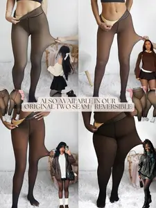 NEW COMPRESSION BAND & ONE SEAM OPTION! THE ORIGINAL MAGIC FLEECE LINED LEGGINGS - XXS TO 3XL - 4 SHADES - CLOSED FOOT - Fleece Tights Available in Plus Size and Light to Brown Fur Everyday Fit jeggings leggings women