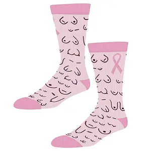Brave Boobies Pink Comfort Socks