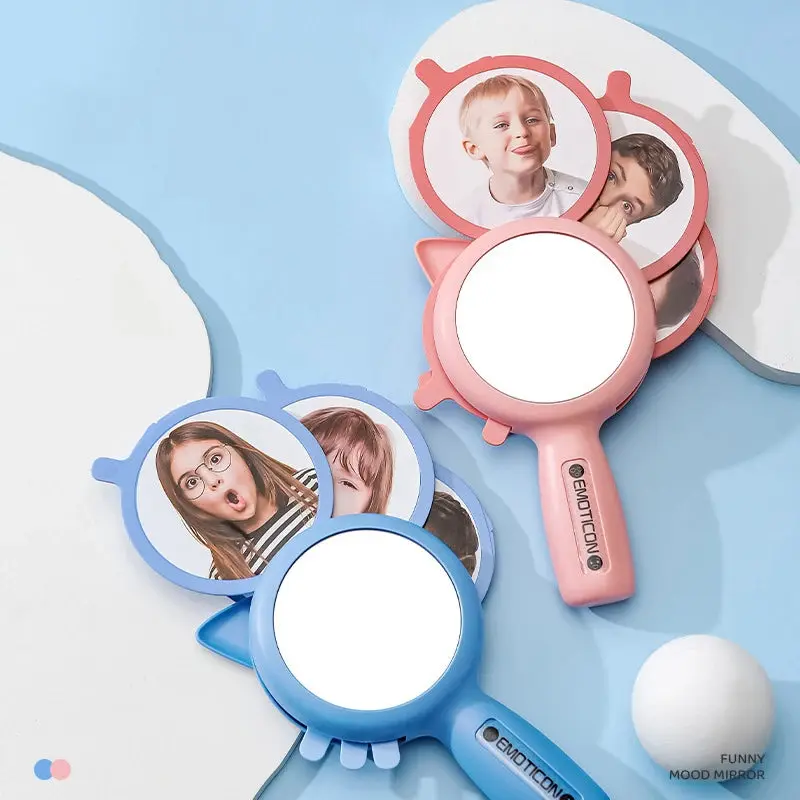 Children's Puzzle Enlightenment Early Learning Mirror Funny Emotional Imitation Expression Ability Cognitive Card Mirror Toys