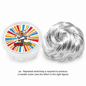 Liquid Glass Slime Metallic Sheen Stretchy Liquid Metal Like Heavy Duty Safe Stress Relief Slime Toy for Kids Adults Sensory Play