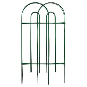 Origin Point Garden Craft Round Folding Border Fence, Green, 10' L x 32" H