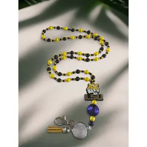 Louisiana State University Tigers Custom Beaded Lanyard