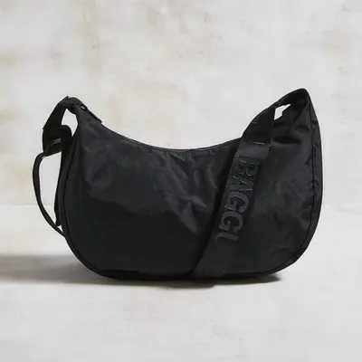 Adjustable Strap Baggu Duck Bag Black MoMA Baggu Recycled Cotton