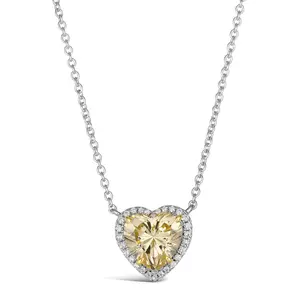 Kaia Heart Necklace in 4 Carat Crystalline