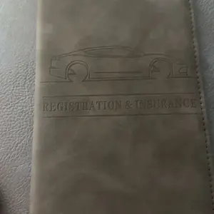 Car Accessories Registration and Insurance Holder,Leather Essential Card Magnetic Shut Vehicle Glove Box Organizer Case for Auto Driver License Document Truck Motorcycle Boat Men Women,Black