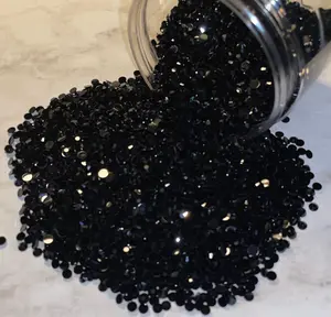 Black Resin Rhinestones SS20 5mm Non-Hot-Fix for Metal Plastic Sneakers Wood Metals & Nails Glitter Glue Adhesive Friendly Versatile Application