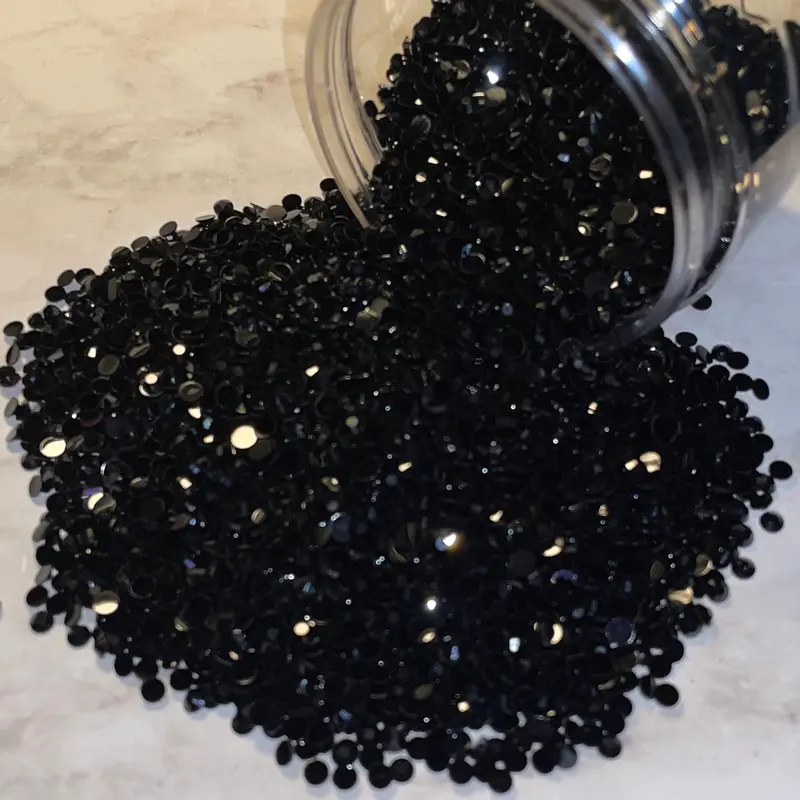 Black Resin Rhinestones SS20 5mm Non-Hot-Fix for Metal Plastic Sneakers Wood Metals & Nails Glitter Glue Adhesive Friendly Versatile Application
