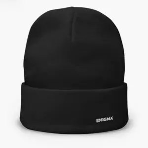 Nicole Enigma Co. — ENIGMA Embroidered Beanie (black)