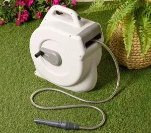 Bernini Battery-Powered Automatic Garden Hose Rewinder & Hose