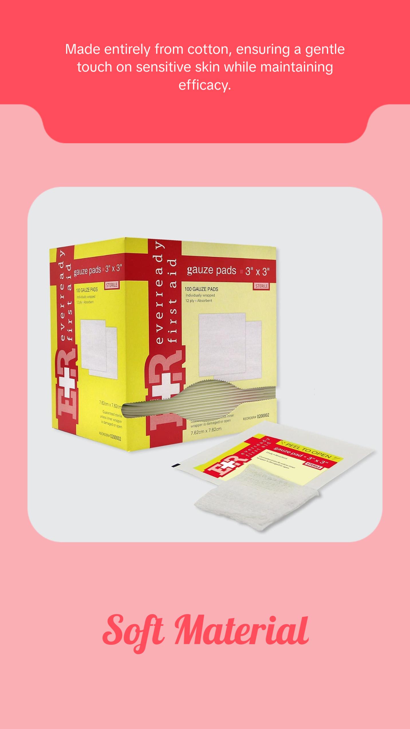 Sterile 12-Ply Cotton Gauze Pads