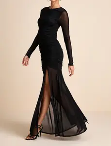 lulus Vibrant Poise Black Mesh Ruched Maxi Dress outfits Tropical Leopard Tube