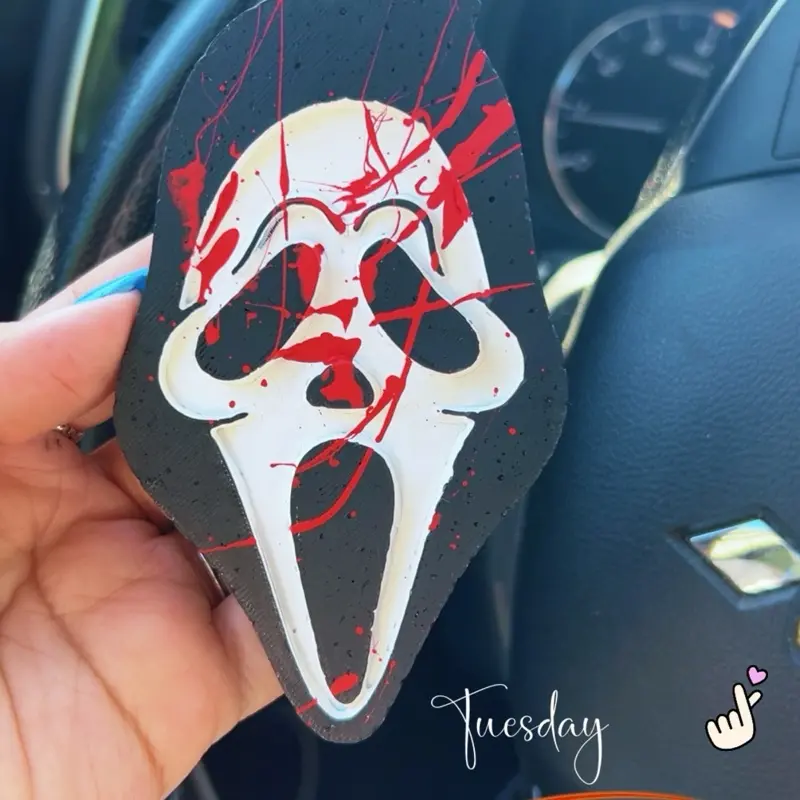 Ghost Face Car Air Freshener - Unique Design for Freshening Your Car Interior - Perfect for Adding a Touch of Style to Your Vehicle