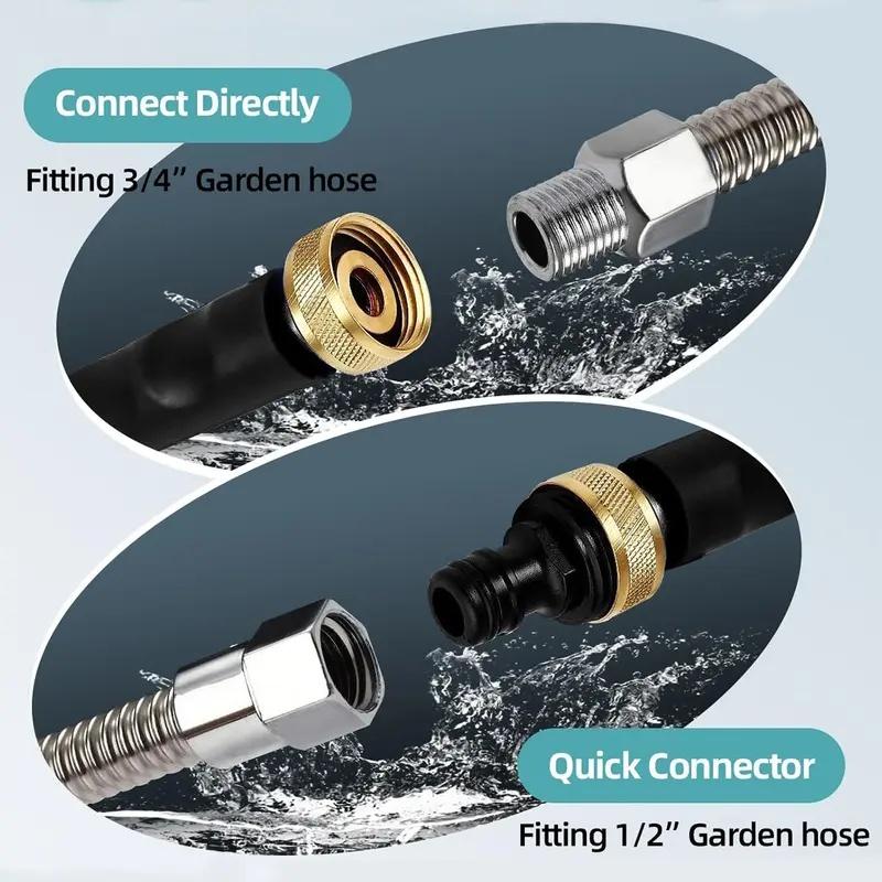 Jet Nozzle Power Washer for Garden Hose, Includes 2 High-Pressure Nozzles and Quick Connectors | Hydro Jet High Pressure Washer Tools for Car, Patio, Driveway & Outdoor Cleaning Jet Nozzle Power Washer for Garden Hose, Includes 2 High-Pressure Nozzles and Quick Connectors | Hydro Jet High Pressure Washer Tools for Car, Patio, Driveway & Outdoor Cleaning