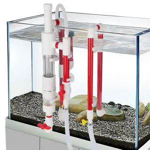 hygger One-Touch Poop Removal Aquarium  Filter with Waste Collection Separator, External Hanging Filter Accessory, Fish Tank Siphon Filtration System for Saltwater Freshwater Tank Greater Than 15 in Height