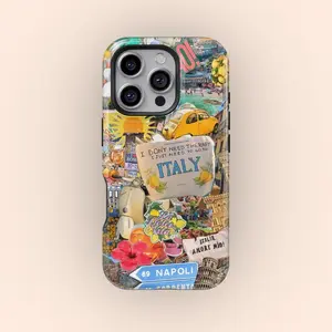 Coquette Italian Summer Collage Phone Case, Coastal Italy Aesthetic Phone Case, iPhone