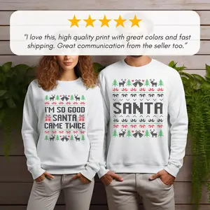 [ Sale up to 50% ] Couples Christmas Shirts Matching Christmas Shirts, Couples Christmas Sweaters, Matching Couple Shirts, Matching Ugly Christmas Sweaters