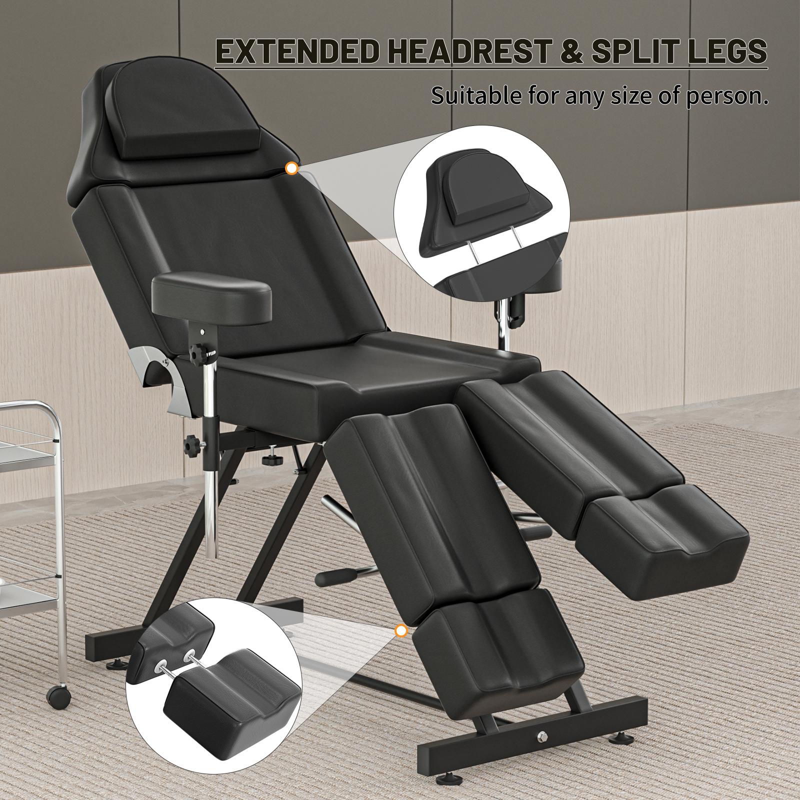 Tattoo Chair Client Facial Lash Bed Heavy Duty Adjustable Esthetician Table Swivel Armrests Lash Bed Tattoo Bed Hydraulic Stool Spa