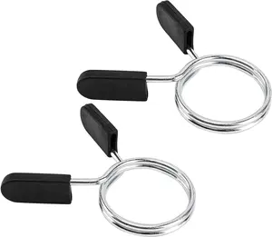 Barbell Spring Clip Dumbbell Circlip Collars Olympic Barbell Weight Bars 2 Inches Lock Buckle Fitness Exercise Strength Training Gym Accessory