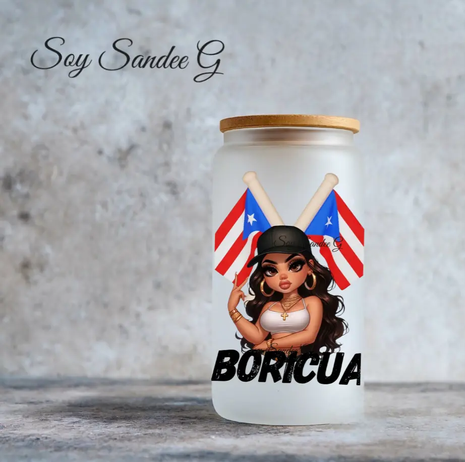 La Boricua Gal - UVDTF Decal for cups/hard surfaces sticker