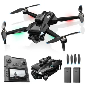 Drone with 4.3″ Foldable HD Screen Controller, 10A80P HD Camera Drone for Beginners with Obstacle Avoidance, Optical Flow,Brushless Motor, 40-Min Flight Time, Easy to Fly