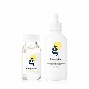 NEW DROPS Ginger Milk Natural Care Hair Growth & Anti-Hair Loss Kit | Serum 2oz. + 3 Biotin Ampoule Haircare set for stronger hair